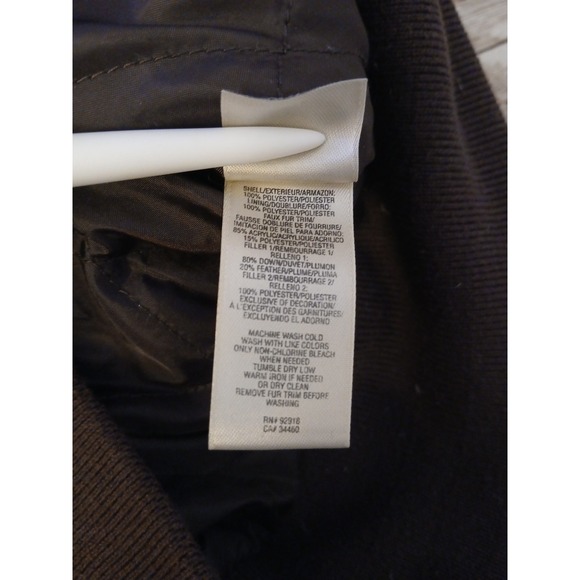 Juicy Couture Brown Down Puffer Jacket Gold Snaps Size Large Y2K Winter - Picture 9 of 9